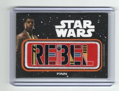 Star Wars Journey to The Rise of Skywalker ORANGE Jumbo Patch JP-F Finn #43/50 - Image 1 of 4