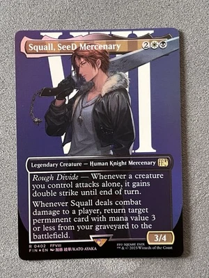 MTG - Squall, SeeD Mercenary - FOIL Borderless - Final Fantasy - FIN 0402 - Image 1 of 2