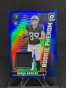 Camiseta deportiva de novato Brock Bowers 2023 Donruss Optic Rookie Phenom #RPB-BBS azul hiper - Imagen 1 de 2