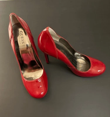 Guess by Marciano Red Patent Leather Pumps Heels Women’s 8.5M Stiletto - Image 1 of 4