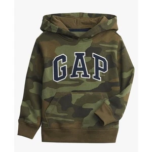 GAP Kids Camo Logo Pullover Hoodie Size Large (10) Cotton Fleece Sweatshirt - Picture 1 of 1