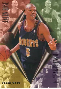 M) 1994-95 Fleer Basketball Trading Card 1st Year Phenom - Jalen Rose #9 of 10 - Picture 1 of 2