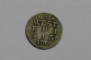 NETHERLANDS WEST FRIESLAND 2 STUIVERS 1786 SILVER B49 #8247 - Picture 1 of 2