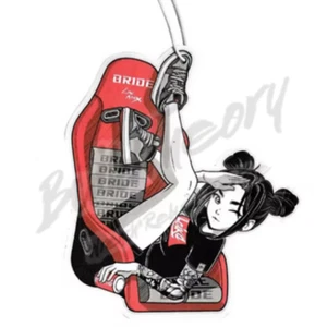 NUEVO JDM Ambientador - Waifu Anime Niña en Asiento de Carreras Ambientador Colgante - Imagen 1 de 3