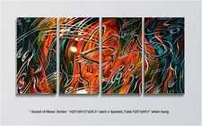 Large Original Metal Wall Art Modern Abstract Indoor Outdoor Decor Direct Artist