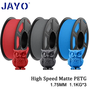 JAYO 3KG High Speed Matte PETG Red/Gray/Sky Blue 1.1KG/SET 1.75mm 3D Filament - Picture 1 of 9