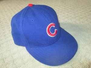 Chicago Cubs Fitted Hat Cap 7 1/8 Official On Field Cap New Era 59Fifty Blau - Bild 1 von 4