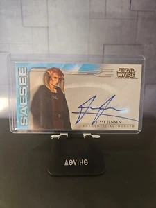 Star Wars Attack of Clones Widevision 2002 Topps Auto Jesse Jensen Saesee Tiin - Picture 1 of 2