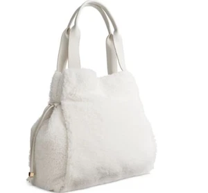 Macy's On 34th Jyyll faux fur Sherpa large tote shoulder bag - Off White - Picture 1 of 9