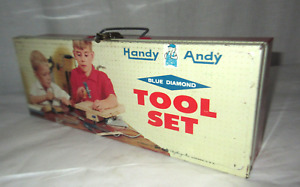 Vintage 630 Blue Diamond Handy Andy Metal Tool Box