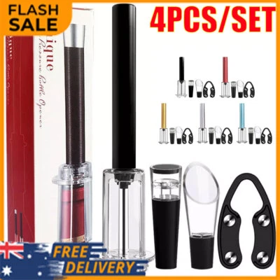 Vacuum Kitchen Tool Air Pump Pressure Bottle Opener Cork Remover Red Wine 4PCS - image 1 of 4