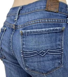Jeans da donna blu Lucky Brand ZOE gamba dritta lavaggio medio taglia 10/30 - Foto 1 di 11