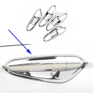 Chrome Steel Outside Door Bowl Cup Cover Trim For Auto Ford Mondeo Fusion 13-20 - Picture 1 of 4