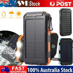 30000MAH Solar Power USB Portable Solar Phone Charger Bank with LED Flashlight - Picture 1 of 23