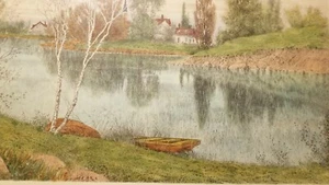 Listed Artist Benjamin Lander Hand Colored Etching Titled "Birch Lake" - Picture 1 of 8