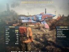 Fallout 76 (PC) Bloodied Alien Blaster Rifle 25% FFR INSANE DMG