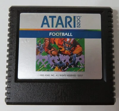 REAL SPORTS FOOTBALL Video Game Cartridge (Atari 5200, 1982) Used Loose Tested - Image 1 of 3