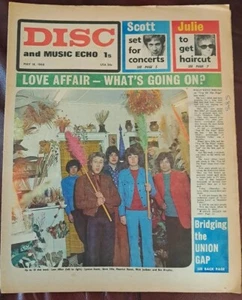 Disc and Music Echo Newspaper May 18th 1968 Love Affair Cover  - Bild 1 von 2