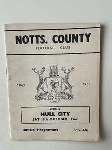 NOTTS COUNTY V HULL CITY. 13TH OCTOBER 1962. DIVISION THREE. - Picture 1 of 1