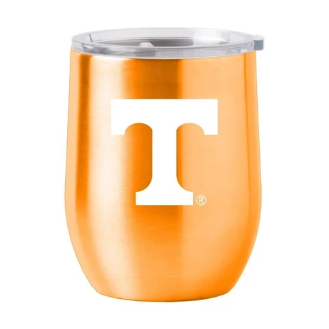 Tennessee Volunteers 16oz Curved Stainless Steel Travel Tumbler [NEW] Cup Mug Cover