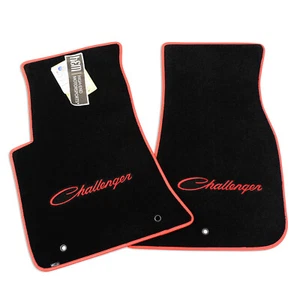 NEW 2011-2023 Dodge Challenger Classic Front Mats Trim Red 32oz Premium Instock - Picture 1 of 4