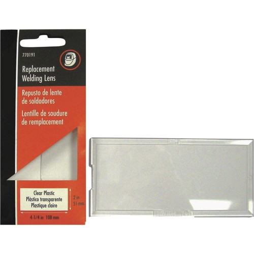 Hobart Welding Helmet Replacement Lens — Clear, 2in. x 4 1/4in., Model