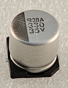 330uF 35V SMD Electrolytic Capacitor 10x10mm EMVA350ADA331MJA0G  - 5 Pcs - Bild 1 von 3