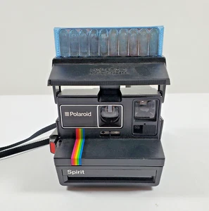 Vintage Polaroid Camera Spirit One Step 600 Land Instant Rainbow Stripe Untested - Picture 1 of 4