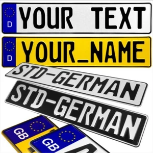 GB D Euro Alemán Novedad Metal Prensado Número Placas Mostrar Personalizado Trucker Nombre - Imagen 1 de 19