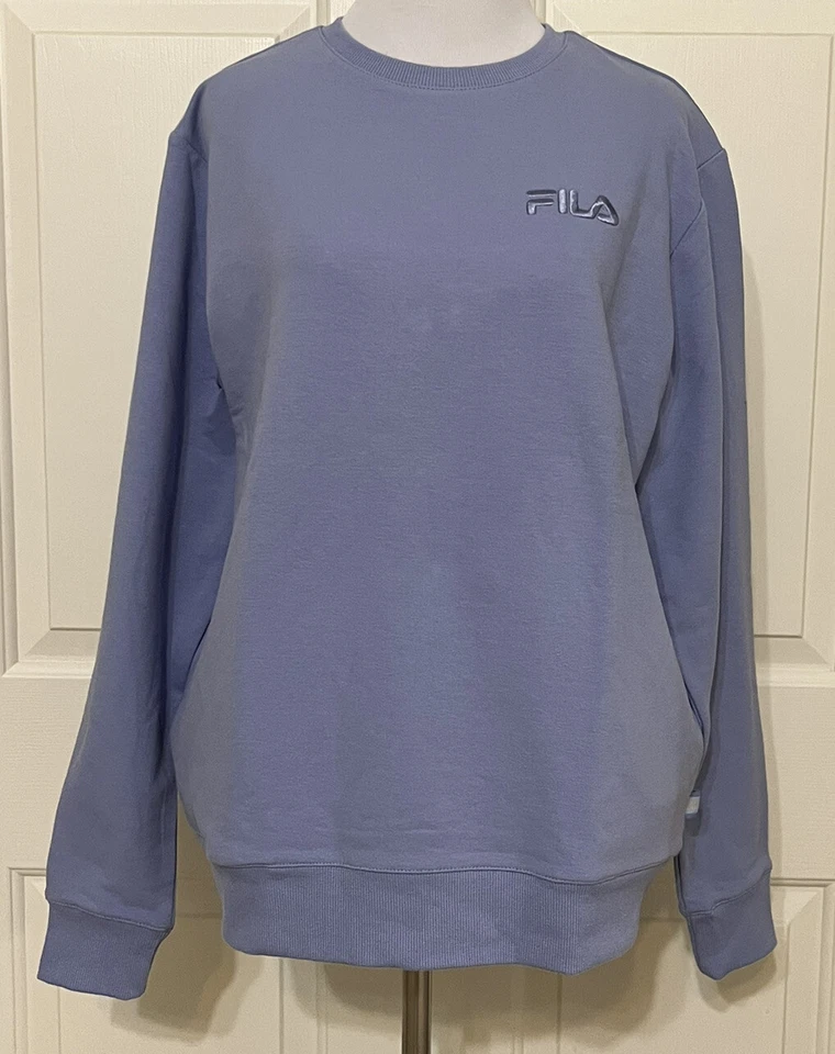 Fila Women’s Crewneck Long Sleeve Sweatshirt Size Small Purple Impression