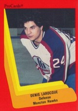 1990-91 ProCards AHL/IHL #257 DENIS LAROCQUE - Moncton Hawks