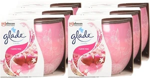 6 Glade Candle Scented Candle Infused with Essential Oils With Love - Picture 1 of 3
