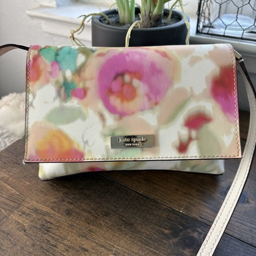 Borsa a tracolla piccola Kate Spade NY Grant Street acquerello floreale vinile Sally