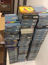 70x BASF 240er VHS Videokassetten - bespielt als Leerkassetten