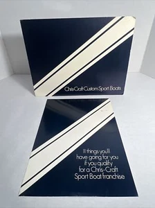 1969 CHRIS CRAFT Custom Sport Boot Franchise, Händler Katalog Broschüre 2 Stck. SELTEN - Bild 1 von 22