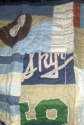 NUEVO Pottery Barn Kids Homerun MITÓN DE BÉISBOL Euro SHAM difícil de encontrar Foto 1 de 4