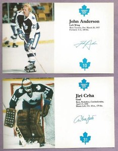 Assorted 1980 Toronto Maple Leafs Postcards 