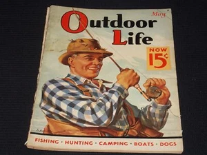 1936 MAY OUTDOOR LIFE MAGAZINE - FISHING HUNTING CAMPING COVER - E 5672 - Picture 1 of 2