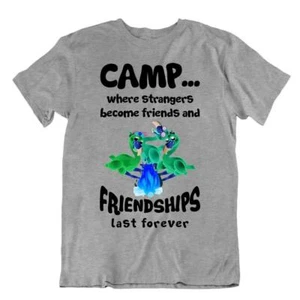 Camping Outside Trip T-Shirt Tee Flamingo Gift Cute Funny Outdoor Friendship Fun - Picture 1 of 8