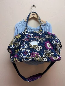 Vera Bradley Large Duffle Weekender Bag Double Strap Travel Floral Beautiful - Picture 1 of 9