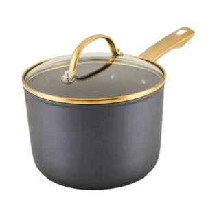 3qt Ceramic Nonstick Covered Sauce pan: Dishwasher-Safe, Tempered Glass Lid - Picture 1 of 7