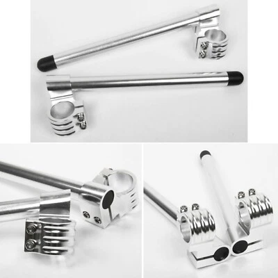 Manillar de horquilla con clip elevado de 45 mm para Suzuki GSXR600 1997-2003 1998 99 plateado Foto 1 de 4