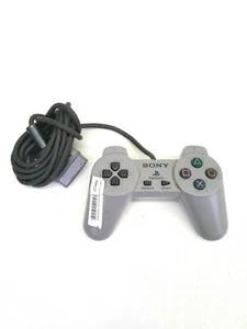 PLAYSTATION 1 PS1 SONY CONTROLLER GENUINE SCPH-1080 GREY ANALOG WIRED - Picture 1 of 5