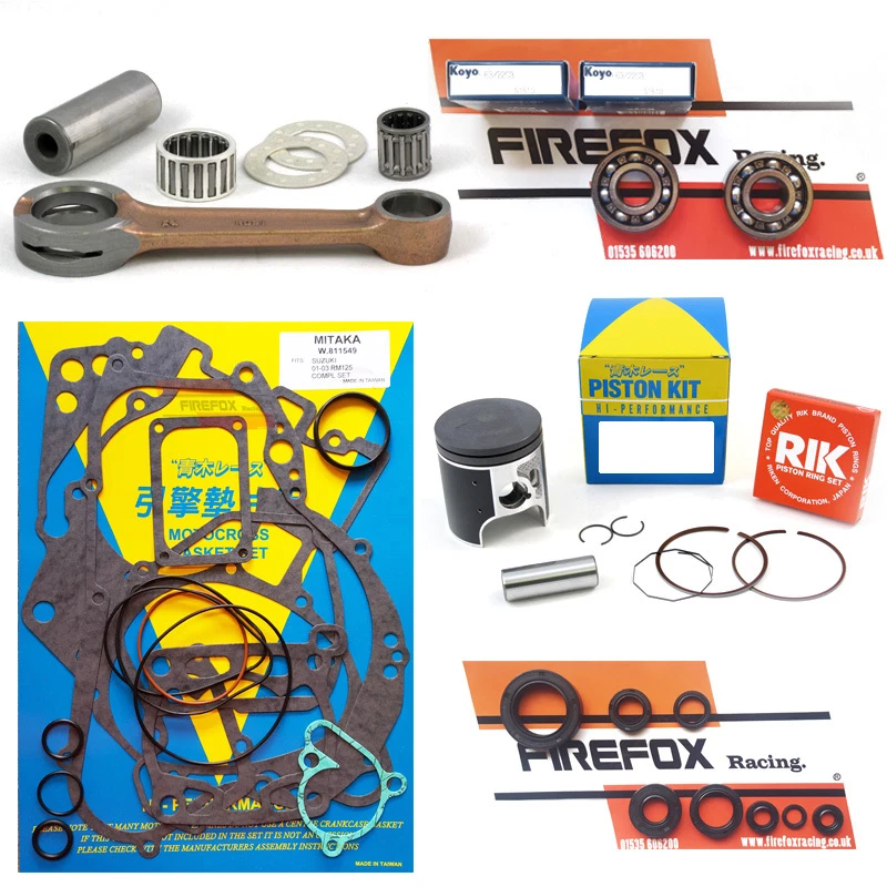 Kawasaki KX125 1992 1993 Engine Rebuild Kit - Rod Gaskets Piston Seals - Image 1 of 1