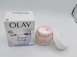 Olay Super Cream with Sunscreen SPF 30, 1.7 Oz EXP 11/2026 MISSING A BIT - Picture 1 of 13