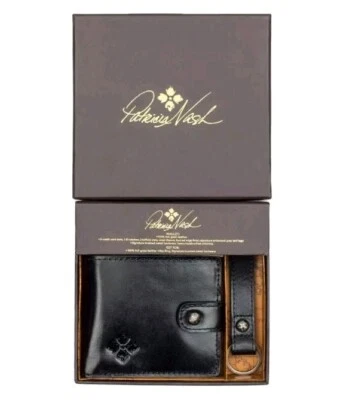 Patricia Nash FARNETTA Cuero RFID Cartera y Llavero Muñequera-Negro-NUEVO CON ETIQUETAS Foto 1 de 4