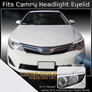 For 2012-2014 Camry Pre-Cut Headlight Eyelid Eyebrow Graphics Decals Flat Matte - Bild 1 von 18