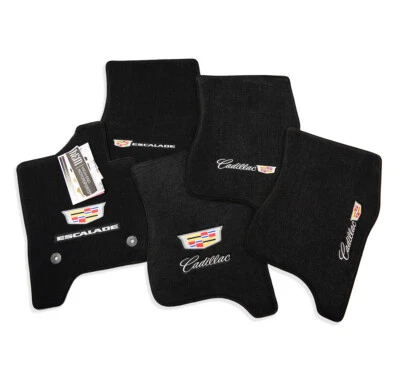Cadillac ESCALADE Front Floor Mats - Ebony - Jet 2007-2026 Premium 32oz Quality - Image 1 of 4