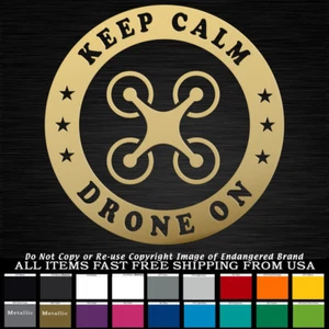 Drone Keep Calm Drone On DJI Yuneec Syma Mavic Truck Sticker Decal - Picture 1 of 12