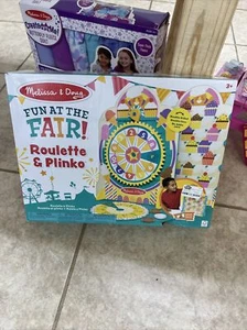 Melissa & Doug Fun at the Fair! Wooden Double-Sided Roulette & Plinko Games - Picture 1 of 4